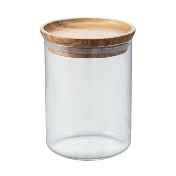Hario Simply Glass and Olive Wood Canister