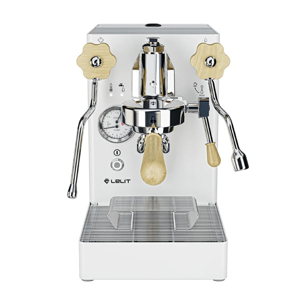 Lelit MaraX PL62X Coffee Machine White with Maple Handles