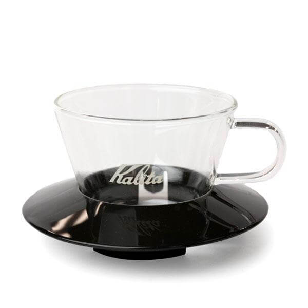 Kalita Glass Wave Dripper 155 Black, simple, Kalita - Barista Warehouse